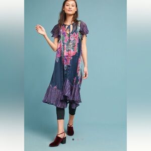 Anthropologie Maeve Loren Flutter Sleeve Swing Dress.